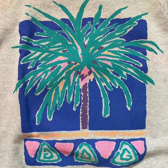 Unisex Gray Sweatshirt Palm Springs - Picture 2 of 3